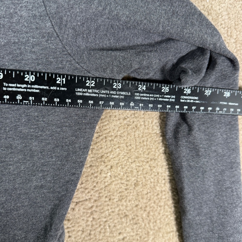 LL Bean Maxi Dress Womens XL Gray Cotton Long Sleeve Empire Waist Modest Cottage - Picture 9 of 9